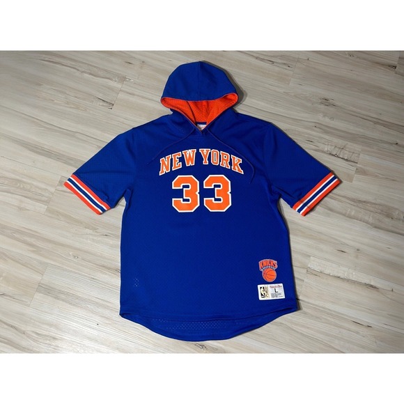 Mitchell & Ness Other - New York Knicks Patrick Ewing #33 Mitchell & Ness HWC Mesh Short Sleeve Hoodie